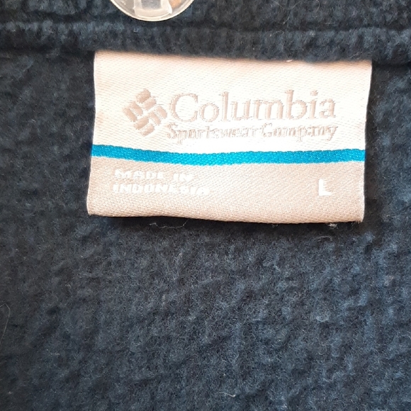 Columbia Women's Size L Dark Blue Fleece Zip Up Jacket - Picture 2 of 12